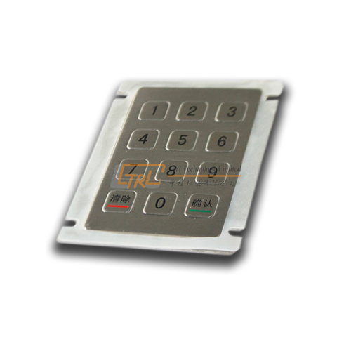 12 keys metal keypad, panel mount numeric keypad