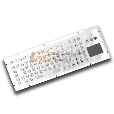 86 keys metal kiosk keyboard with built in trackpad