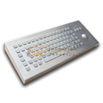 Desktop stainless steel keyboard with trackball IP65 waterproof