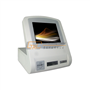 Desktop touch screen kiosk with integrated card reader