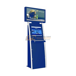 Dual screens free standing multimedia POS payment kiosk