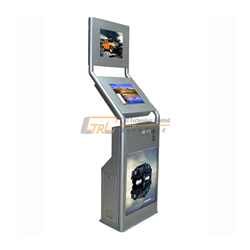 Dual screens free standing multimedia gaming kiosk
