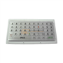 Flat metal industrial keyboard with 46 keys