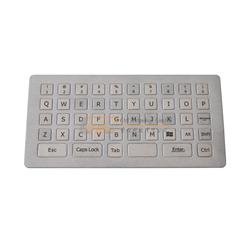 Flat metal industrial keyboard
