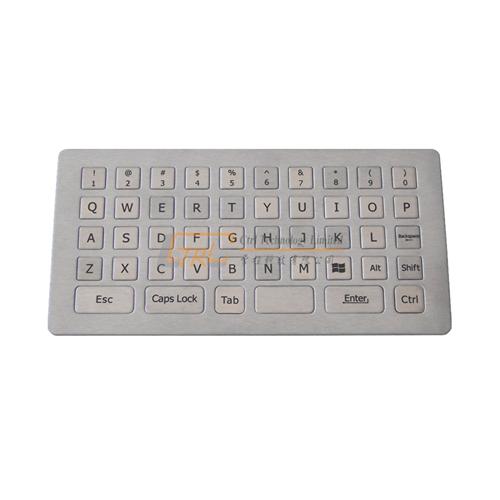Flat metal industrial keyboard