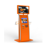 Free standing double screens multimedia / POS payment kiosk