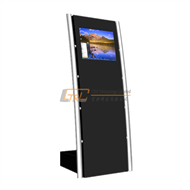 Free standing ultra slim interactive touchscreen information kiosk
