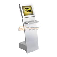 Interactive internet & information access touch kiosk with metal trackball keyboard