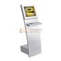 Interactive internet & information access touch kiosk with metal trackball keyboard