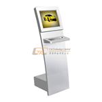 Interactive internet & information access touch kiosk with metal trackball keyboard
