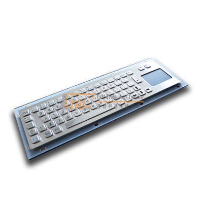 Metal industrial keyboard with touchpad for kiosk terminal