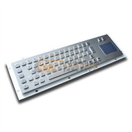 Metal kiosk keyboard with touchpad