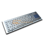 Metal kiosk keyboard with touchpad