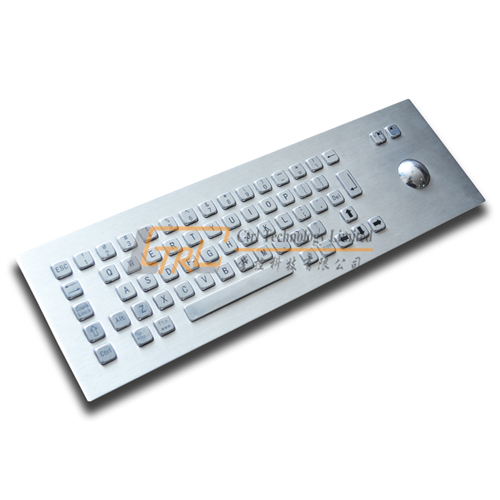 Metallic Keyboard with Trackball for information Kiosk