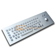 Metallic Keyboard with Trackball for information Kiosk
