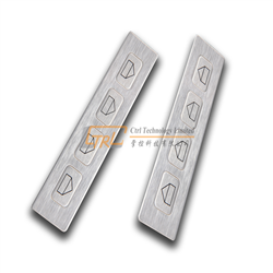Panel mount stainless function keypad, ATM and kiosk screen side keys