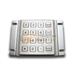 Rear panel mount kiosk keypad, metallic pinpad