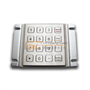 Rear panel mount kiosk keypad, metallic pinpad