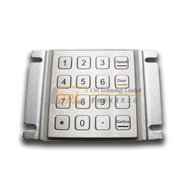 Rear panel mount kiosk keypad, metallic pinpad