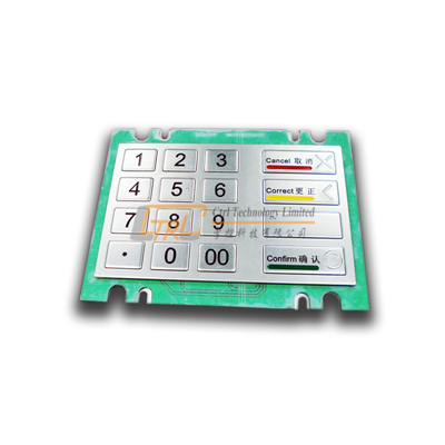 Rugged ATM kiosk pinpad, metal 16 keys keypad