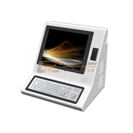 Self service countertop coin payment kiosk with metal keyboard