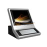 Self service desktop internet kiosk with metal keyboard