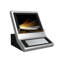 Self service desktop internet kiosk with metal keyboard