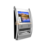 Sleek wall mounted information / internet kiosk with metal keyboard