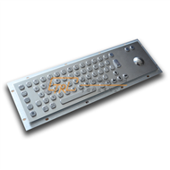 Stainless Steel Keyboard with Trackball, Hexagon Keys
