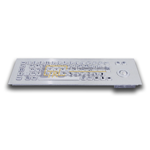 Top Mount Industrial Keyboard with Trackball for internet Kiosk