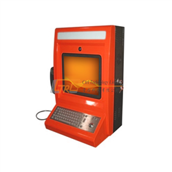 Wall mounted touchscreen interactive information internet kiosk with IP phone set