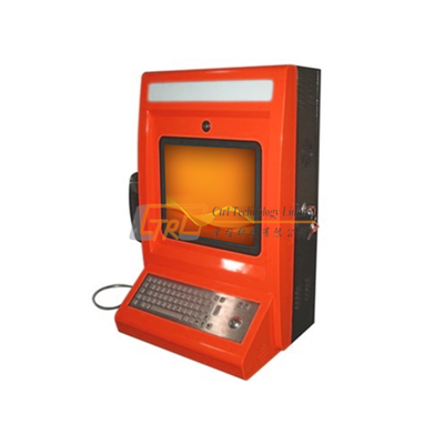 Wall mounted touchscreen interactive information internet kiosk with IP phone set