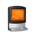 Wall mounted touchscreen interactive internet check-in kiosk with RFID